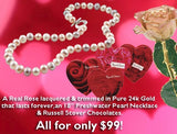 Mother's Day Rose Promo - 18" Fresh Water Pearl Necklace & Chocolates