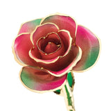 Pink & Green Gold Dipped Rose