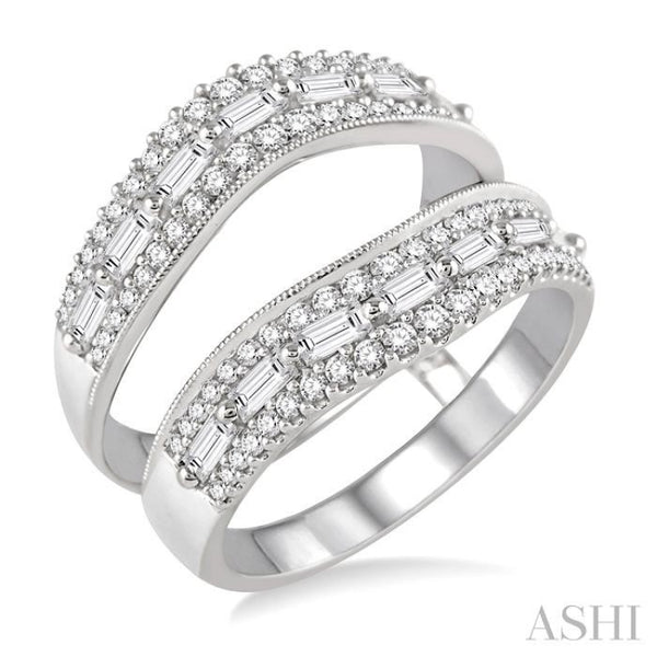 Baguette Diamond Insert Ring - 29310FEADFVWG-1.05