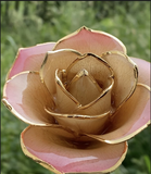 Pink & Purple Gold Dipped Rose