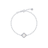 Mother-Of-Pearl Paperclip Bracelet