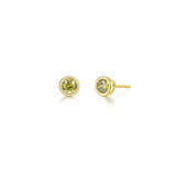 August Bezel Birthstone Earrings