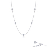 Bezel-Set Station Necklace