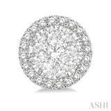3/4 Ctw Lovebright Round Cut Diamond Stud Earrings in 14K White Gold