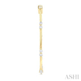 1 Ctw Front and Inner Back Round Cut Diamond Hoop Earrings in 14K Yellow Gold