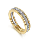 14K Yellow Gold, 14K White Gold Wedding Band AN16325M44JJ