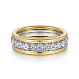 14K Yellow Gold, 14K White Gold Wedding Band AN16344M44JJ