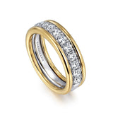 14K Yellow Gold, 14K White Gold Wedding Band AN16344M44JJ