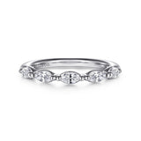 14K White Gold Wedding Band AN16426W43JJ