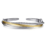 14K Yellow Gold, Sterling Silver (925) Bracelet BG5043-62MZJJJ