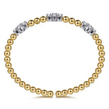 14K Yellow Gold, 14K White Gold Bracelet BG5075-62M45JJ