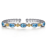 14K Yellow Gold, Sterling Silver (925) Bracelet BG5102-62MZJBT