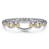 14K Yellow Gold, Sterling Silver (925) Bracelet BG5104-62MZJJJ