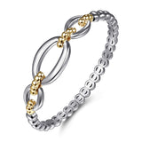 14K Yellow Gold, Sterling Silver (925) Bracelet BG5104-62MZJJJ