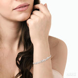SILVER INFINITY LARIAT DIAMOND BRACELET