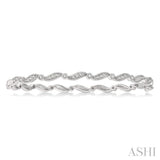 Wave Stackable Diamond Bangle