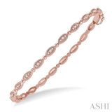 Oval Shape Stackable Diamond Bangle