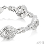 SILVER LOVE KNOT DIAMOND BRACELET