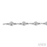 SILVER LOVE KNOT DIAMOND BRACELET