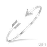 SILVER ARROW DIAMOND BANGLE