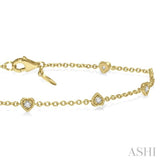 HEART SHAPE DIAMOND STATION BRACELET