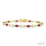 GEMSTONE & DIAMOND BRACELET