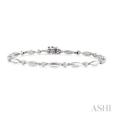 BOAT SHAPE DIAMOND BRACELET