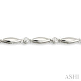 BOAT SHAPE DIAMOND BRACELET