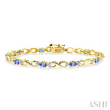 OVAL SHAPE GEMSTONE & DIAMOND BRACELET