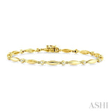 BOAT SHAPE DIAMOND BRACELET