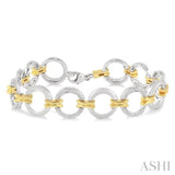 SILVER CIRCLE DIAMOND BRACELET