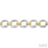 SILVER CIRCLE DIAMOND BRACELET
