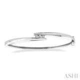 SILVER CHANNEL DIAMOND BANGLE