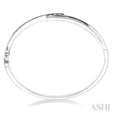 SILVER CHANNEL DIAMOND BANGLE