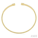 Cushion Shape Stackable Diamond Open Cuff Bangle