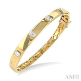 Stackable Bezel Set Diamond Bangle