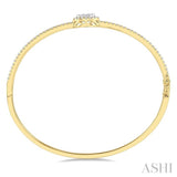Stackable Oval Shape Halo Lovebright Essential Diamond Bangle