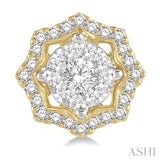FLOWER SHAPE LOVEBRIGHT DIAMOND EARRINGS