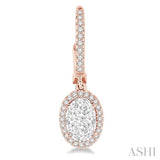 OVAL SHAPE LOVEBRIGHT DIAMOND EARRINGS