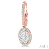 OVAL SHAPE LOVEBRIGHT DIAMOND EARRINGS