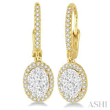 OVAL SHAPE LOVEBRIGHT DIAMOND EARRINGS