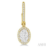 OVAL SHAPE LOVEBRIGHT DIAMOND EARRINGS