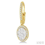 OVAL SHAPE LOVEBRIGHT DIAMOND EARRINGS