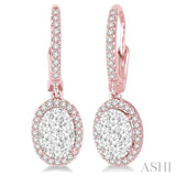 OVAL SHAPE LOVEBRIGHT DIAMOND EARRINGS