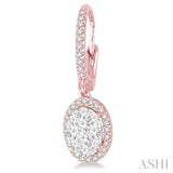 OVAL SHAPE LOVEBRIGHT DIAMOND EARRINGS