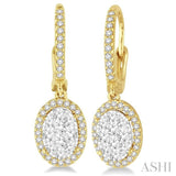 OVAL SHAPE LOVEBRIGHT DIAMOND EARRINGS