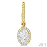 OVAL SHAPE LOVEBRIGHT DIAMOND EARRINGS