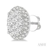 OVAL SHAPE LOVEBRIGHT ESSENTIAL DIAMOND EARRINGS