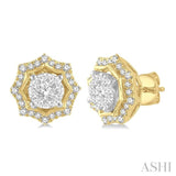 FLOWER SHAPE LOVEBRIGHT DIAMOND EARRINGS
