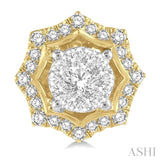 FLOWER SHAPE LOVEBRIGHT DIAMOND EARRINGS